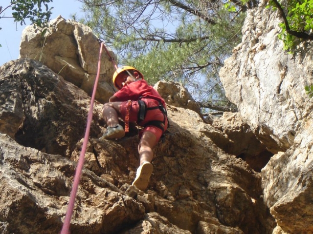 Escalada en el campamento